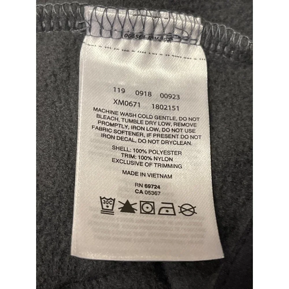 Columbia Color Block Grey Black 1/4 Snap Long Sleeve Fleece Pull Over Shirt XXL